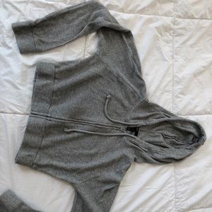Forever 21 Gray cropped zip up hoodie